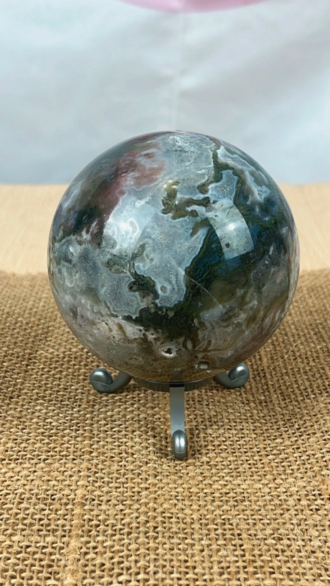 Large Moss Agate Sphere