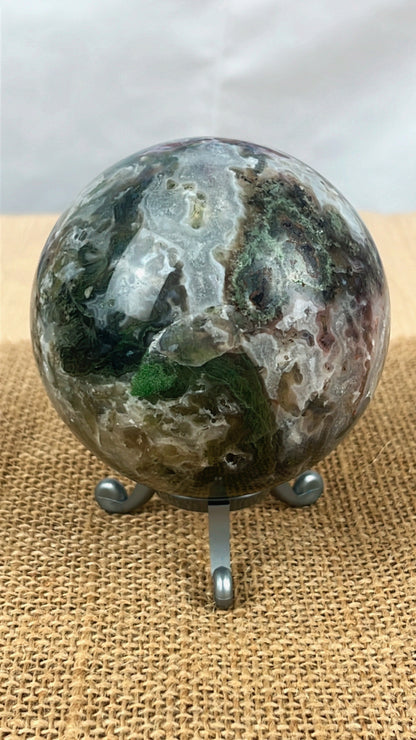 Large Moss Agate Sphere