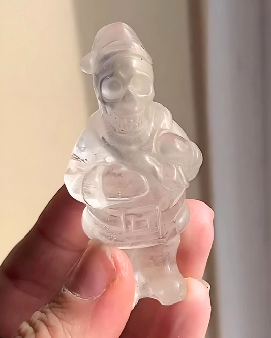 Clear Quartz Skeleton Santa